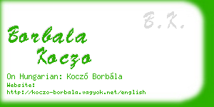 borbala koczo business card